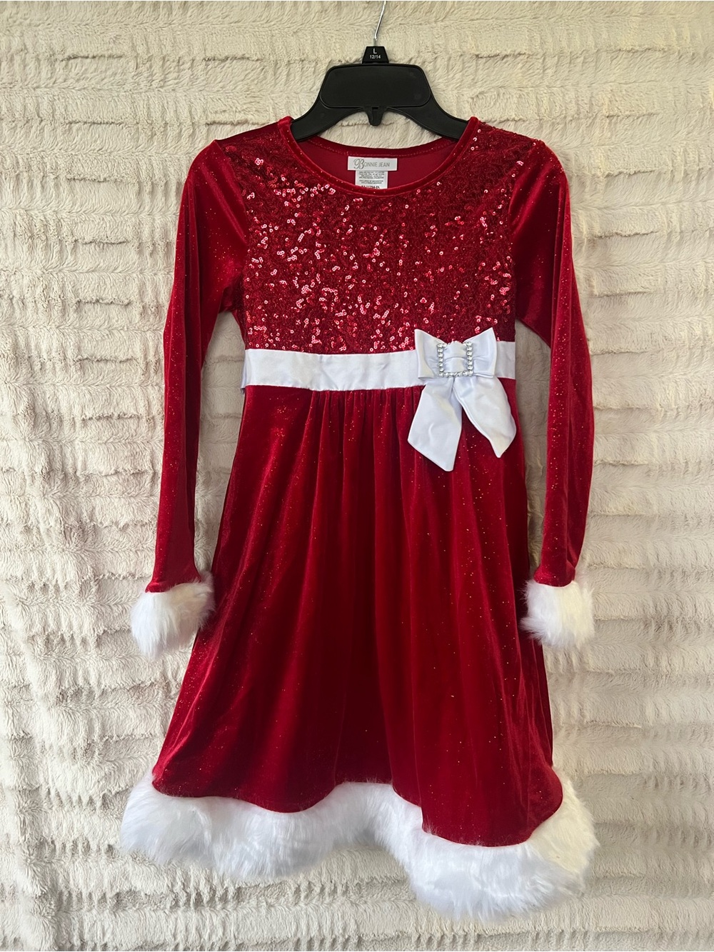 Bonnie Jean Red Sequin Holiday Dress